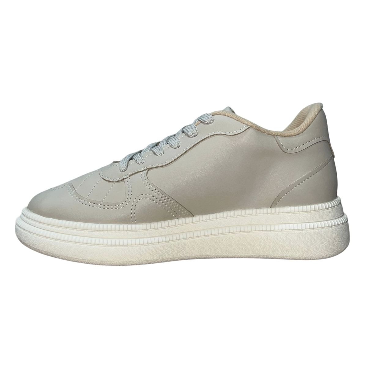 Tênis Casual Plataforma Feminino Moleca 5816.101 Cinza Cinza 5