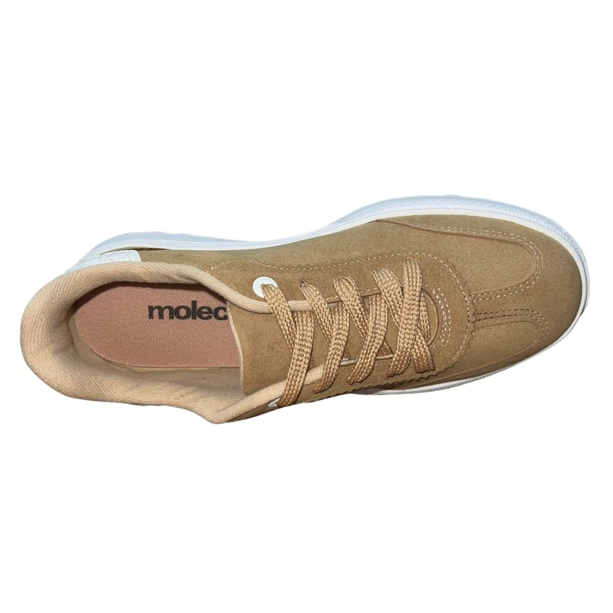 Tênis Casual Plataforma de Camurça Feminino Moleca 5809.106 Marrom Marrom 4
