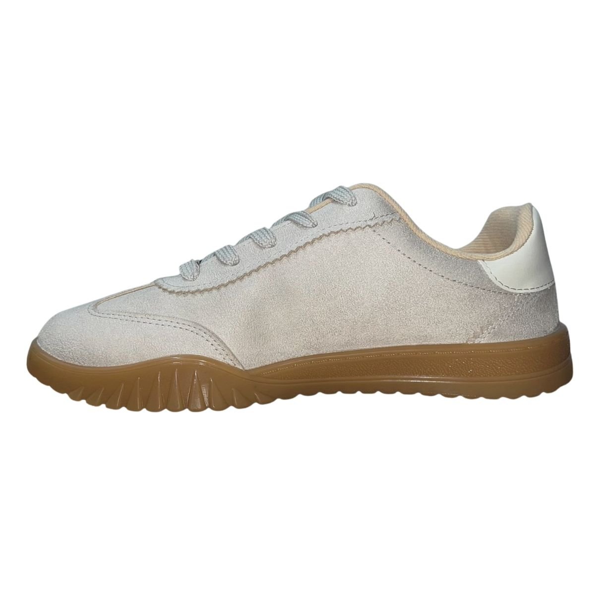 Tênis Casual de Camurça Retrô Feminino Moleca 5817.102 Cinza Cinza 5