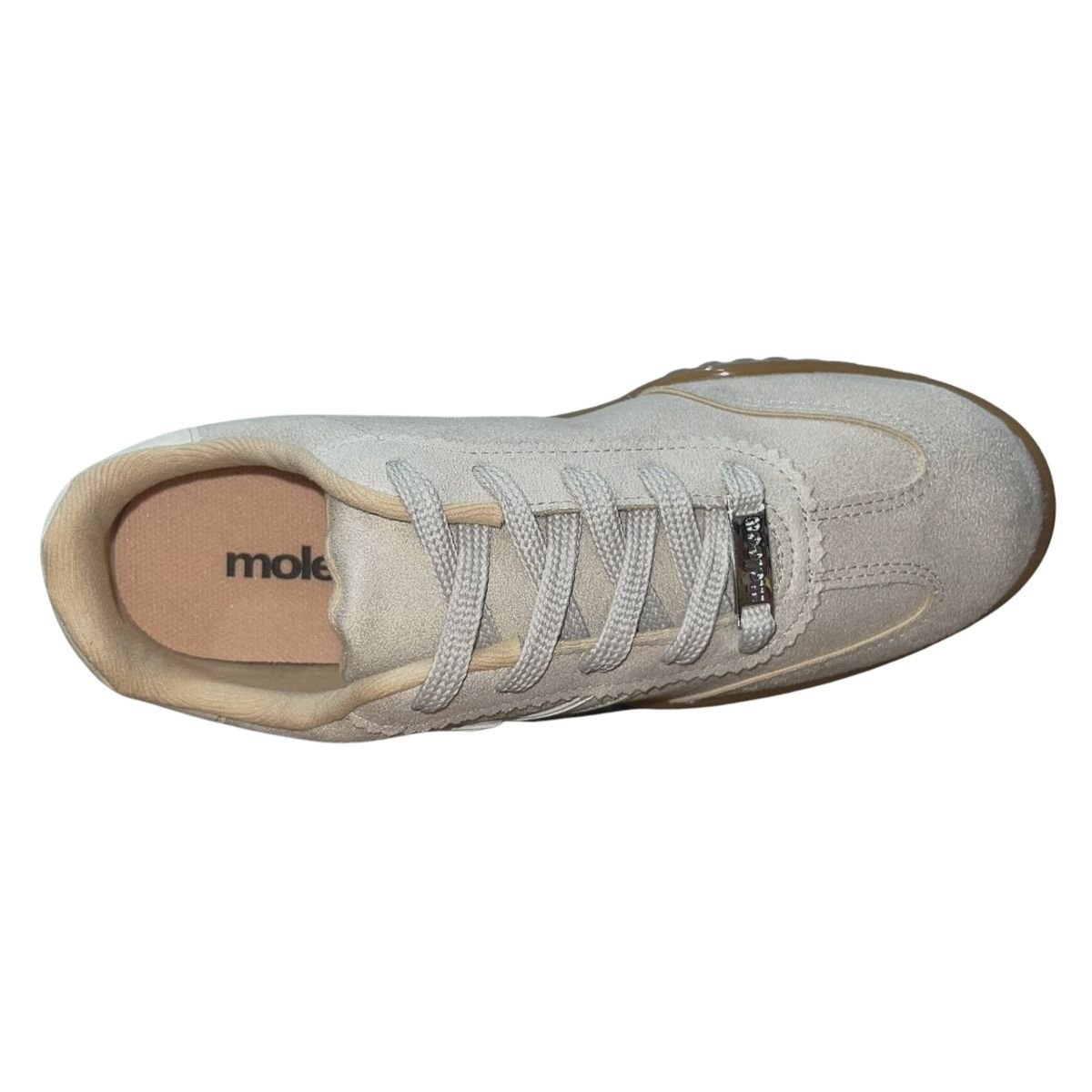 Tênis Casual de Camurça Retrô Feminino Moleca 5817.102 Cinza Cinza 4