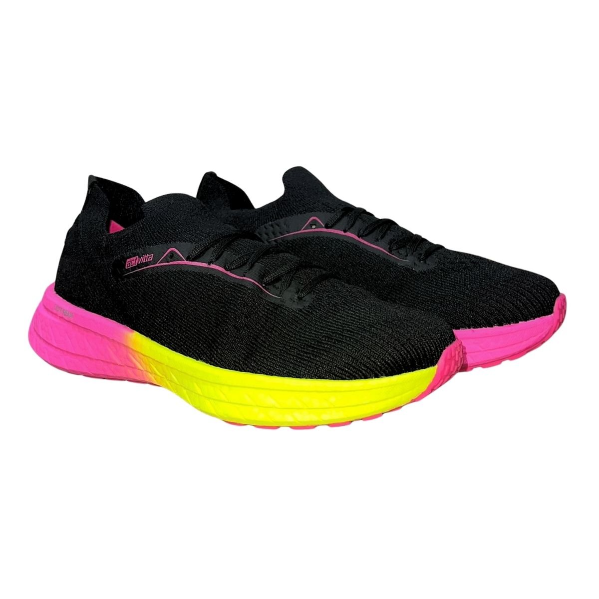 Tênis Esportivo de Malha Feminino Actvitta 4841.402 Preto Preto/Rosa/Verde 2
