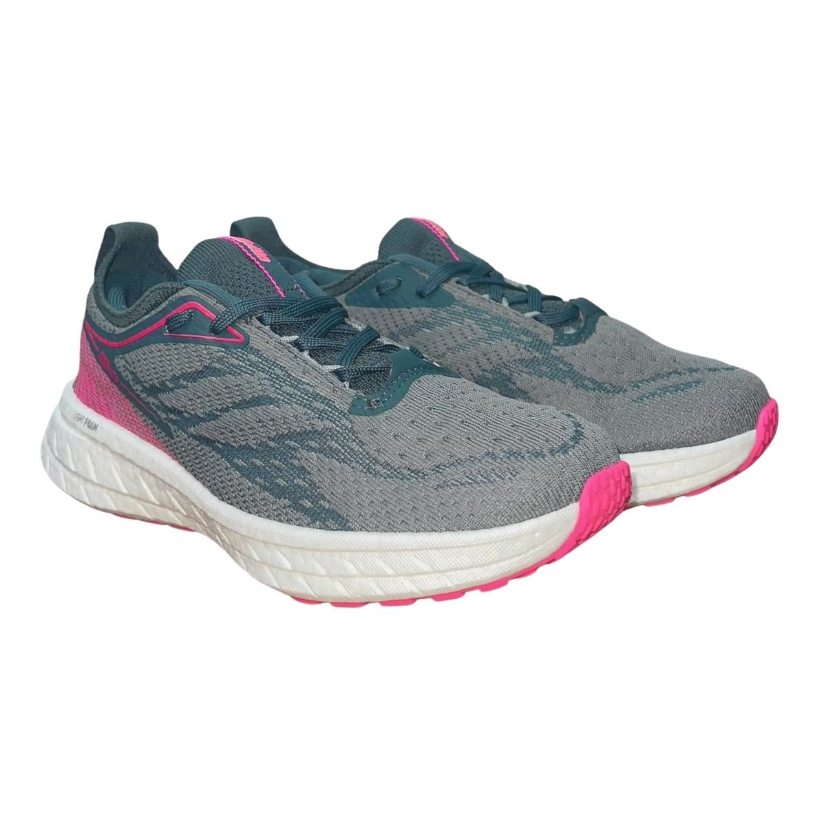 Tênis Esportivo de Malha Feminino Actvitta 4841.110 Cinza Cinza/Rosa 2