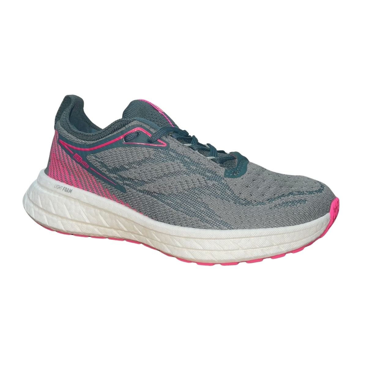 Tênis Esportivo de Malha Feminino Actvitta 4841.110 Cinza Cinza/Rosa 3