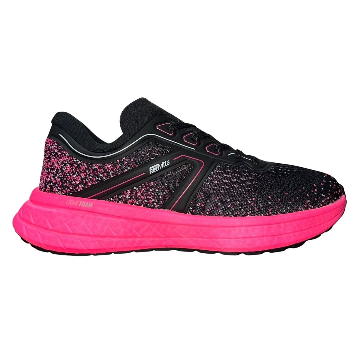 Tênis Esportivo Feminino Actvitta 4841.207 Preto Rosa