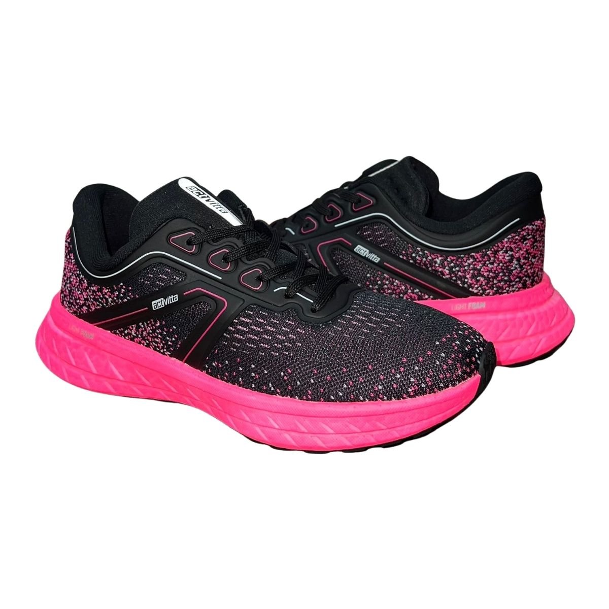 Tênis Esportivo Feminino Actvitta 4841.207 Preto Rosa Preto 2