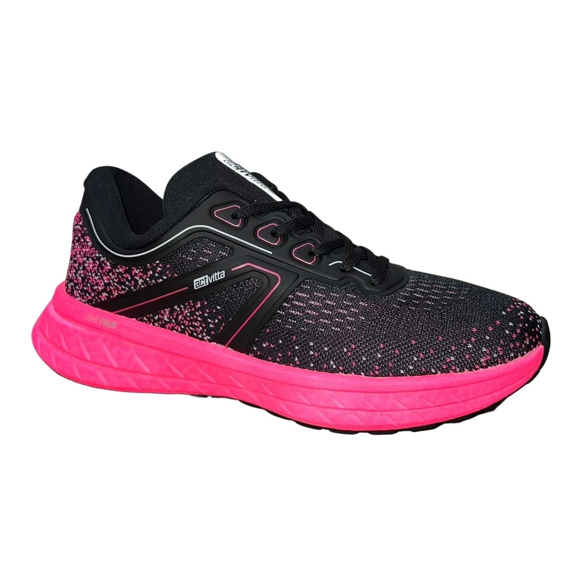 Tênis Esportivo Feminino Actvitta 4841.207 Preto Rosa Preto 3