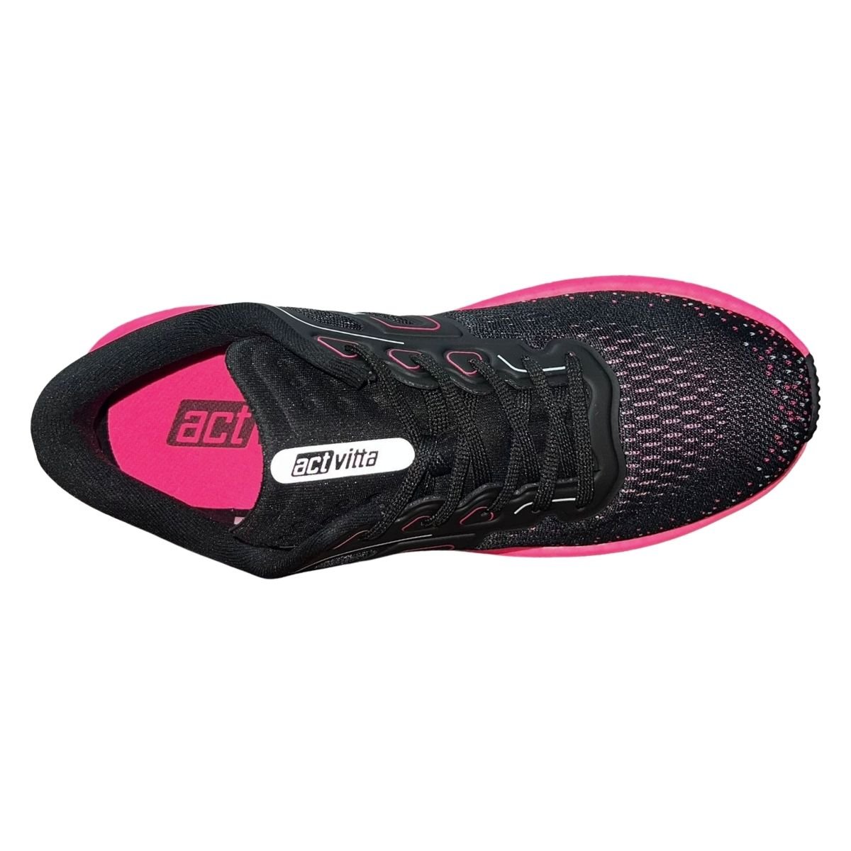 Tênis Esportivo Feminino Actvitta 4841.207 Preto Rosa Preto 4