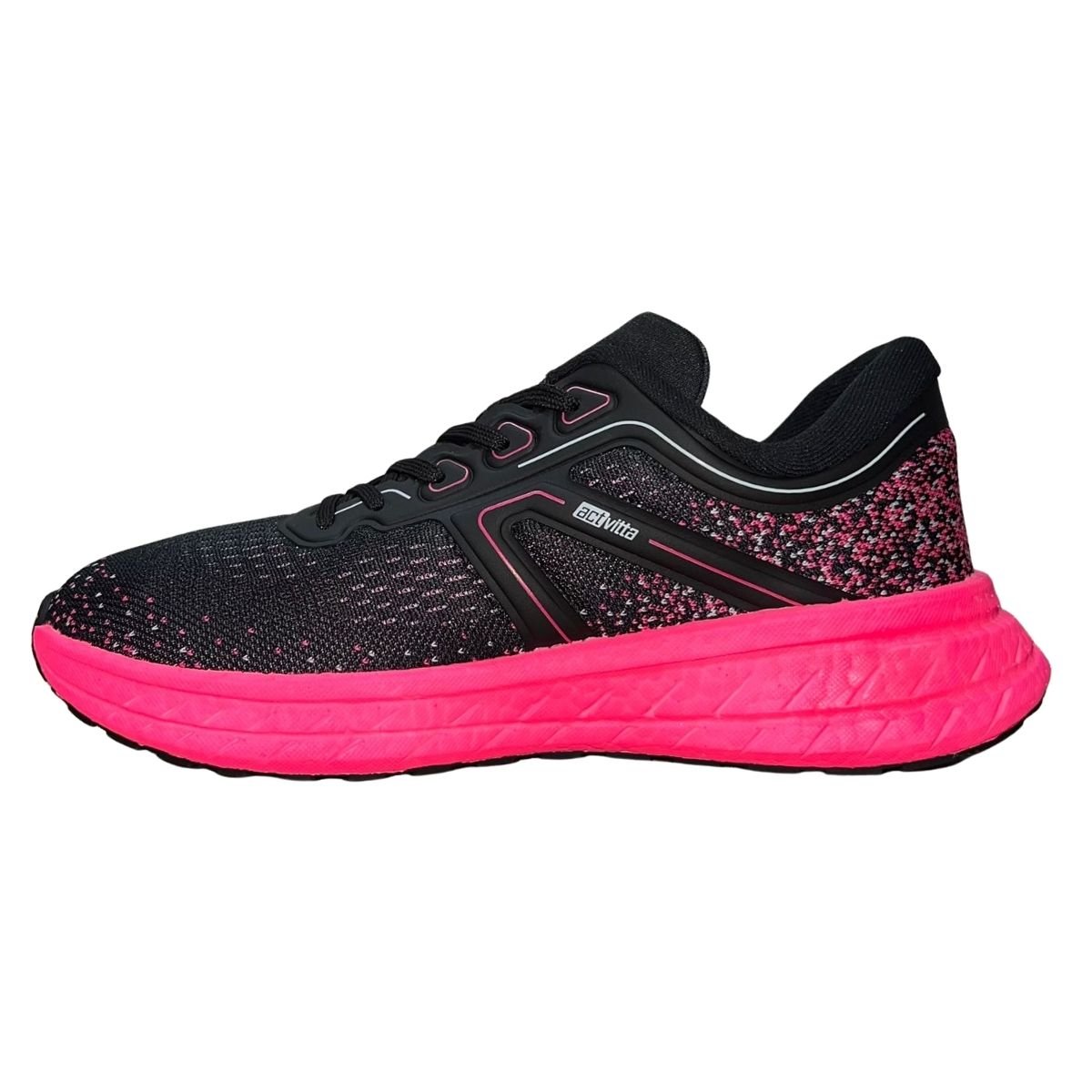 Tênis Esportivo Feminino Actvitta 4841.207 Preto Rosa Preto 5