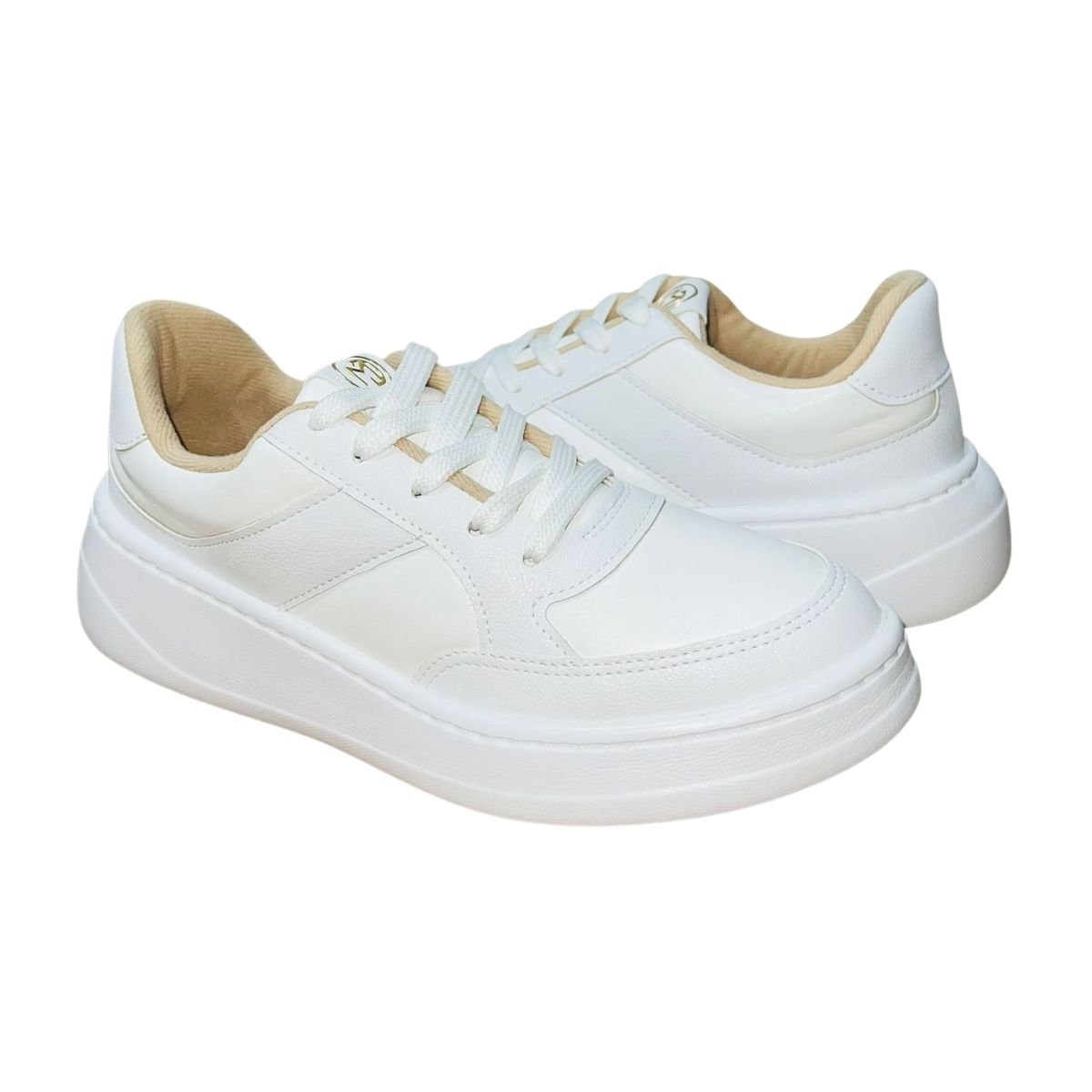 Tênis Casual Feminino Modare 7402.102 Branco Branco 2