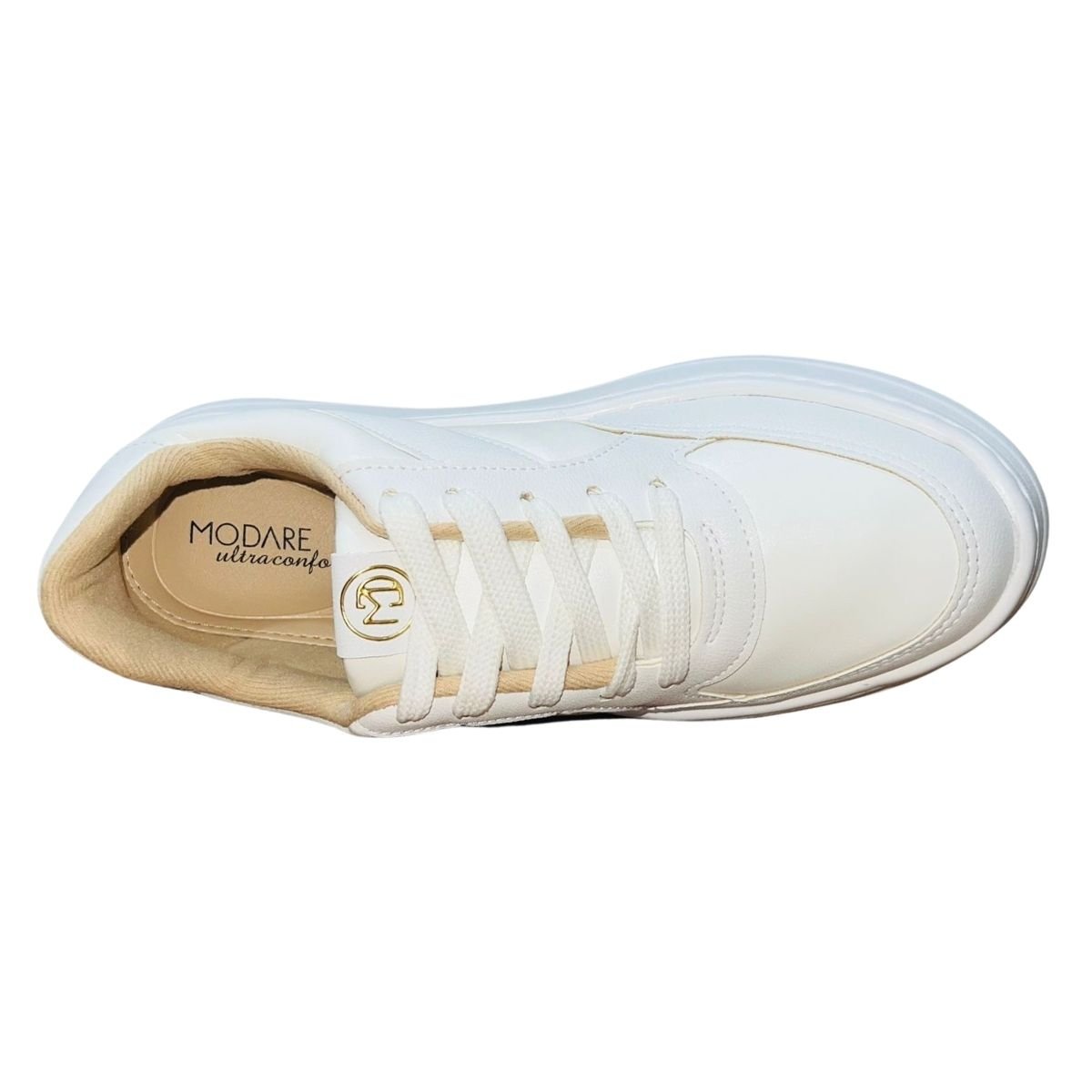 Tênis Casual Feminino Modare 7402.102 Branco Branco 4
