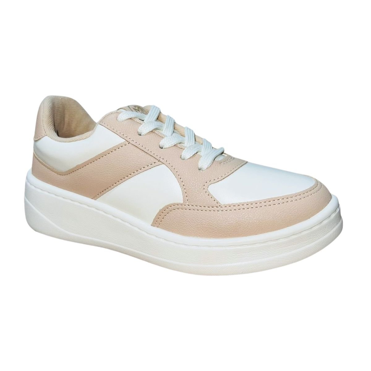 Tênis Casual Feminino Modare 7402.102 Branco Bege Branco 3