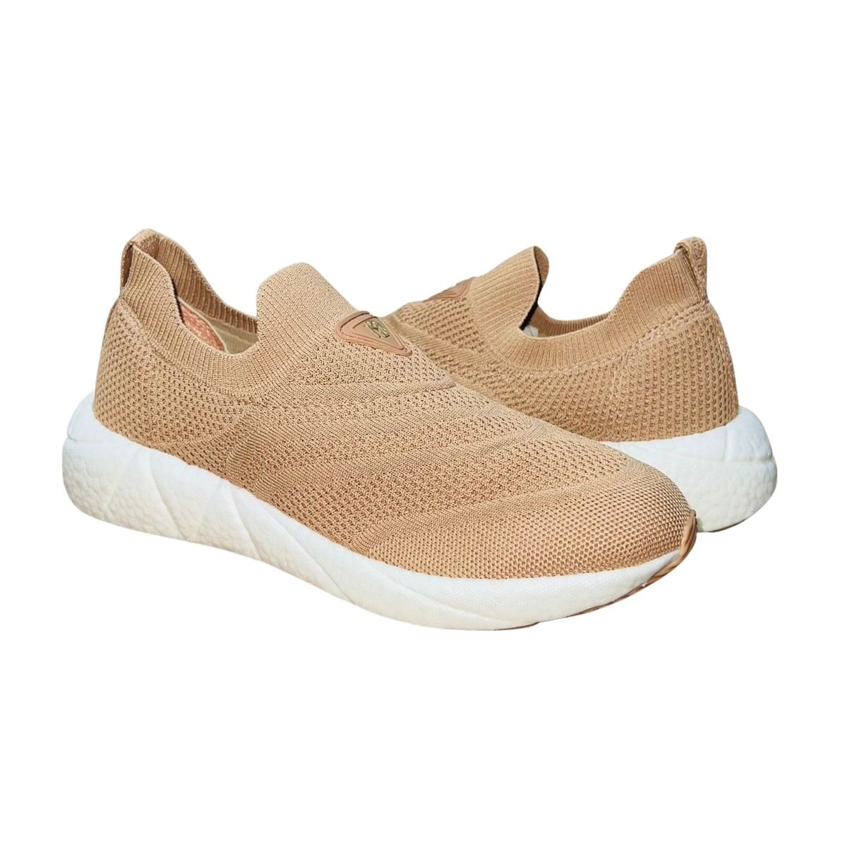 Tênis Slip On Esportivo Casual de Malha Feminino Modare 7395.101 Nude Nude 2