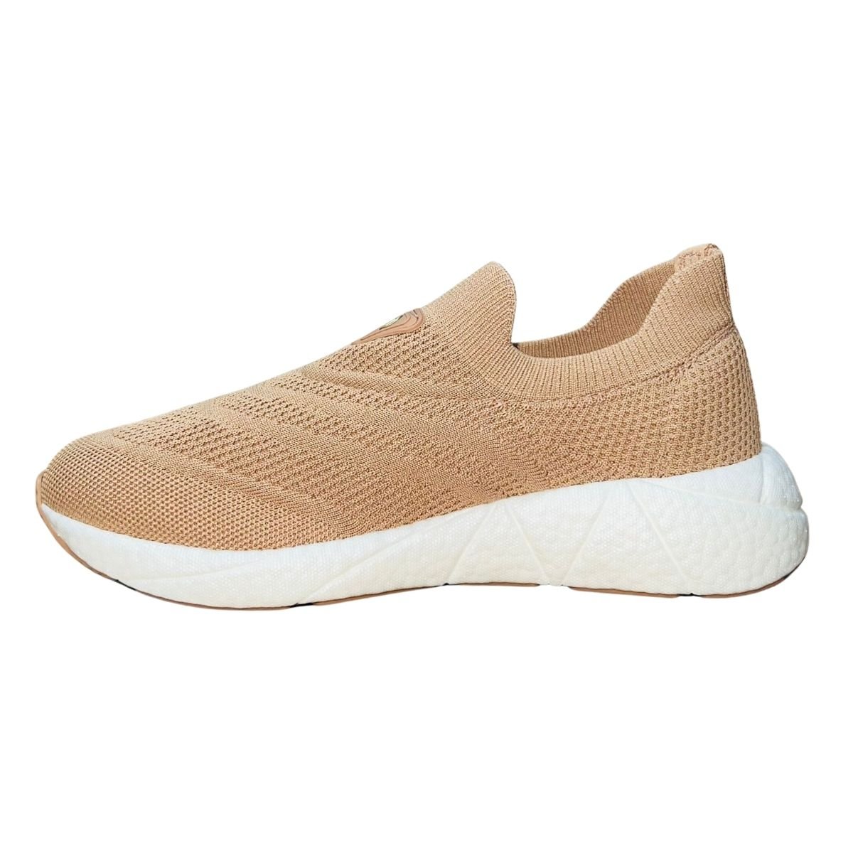 Tênis Slip On Esportivo Casual de Malha Feminino Modare 7395.101 Nude Nude 5