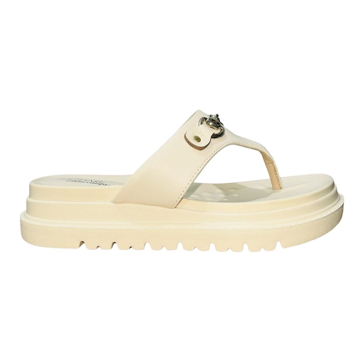 Tamanco Rasteiro Flatform Feminino Modare 7200.100 Creme
