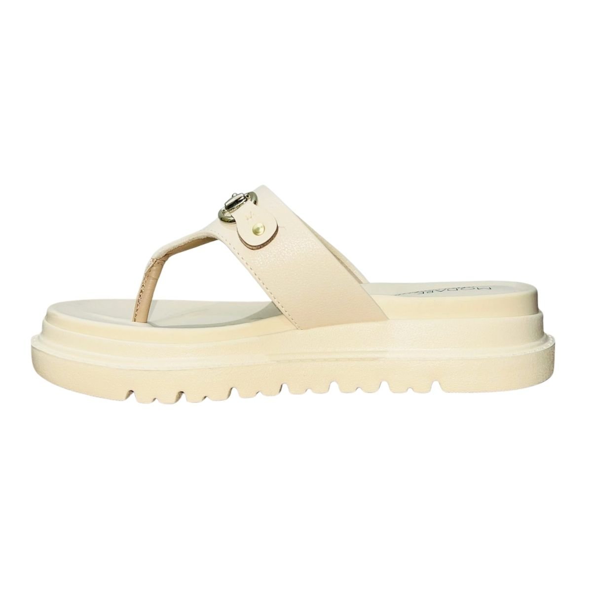 Tamanco Rasteiro Flatform Feminino Modare 7200.100 Creme Creme 5