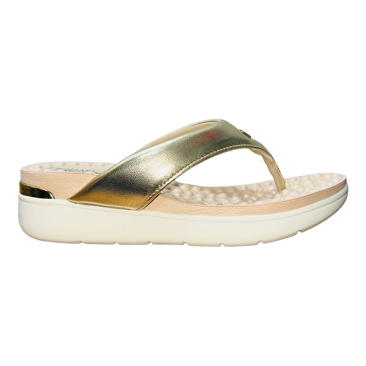 Tamanco Rasteiro Flatform Feminino Modare 7151.127 Dourado