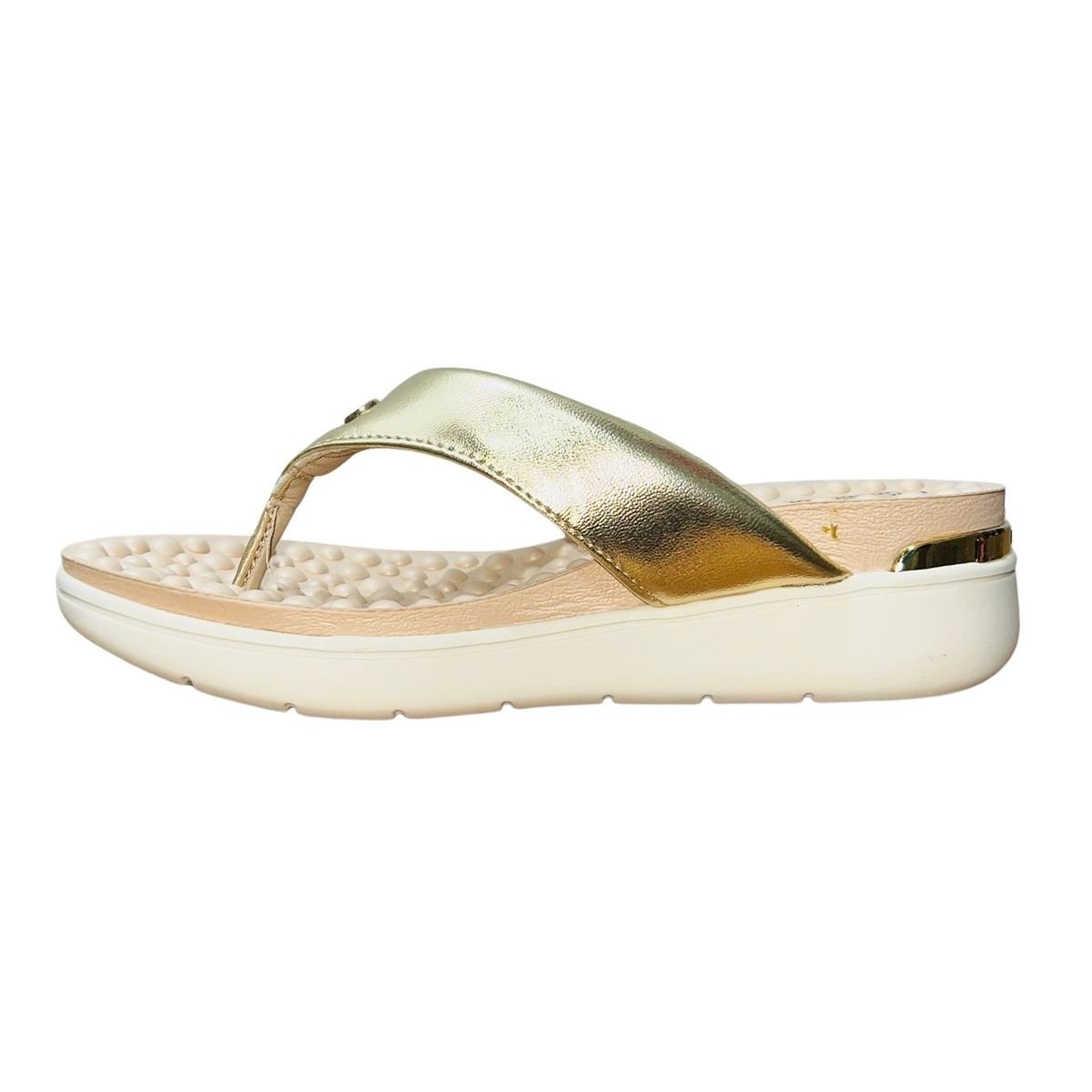 Tamanco Rasteiro Flatform Feminino Modare 7151.127 Dourado Dourado 5