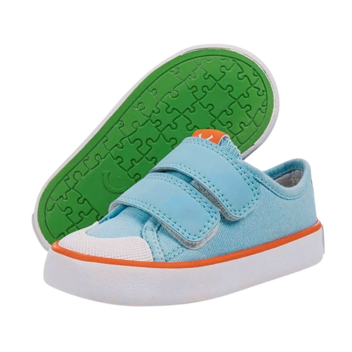 Tênis Casual com Tira Colante Infantil Menino Diversão DI2375 Baby Ale Azul Claro Azul 4