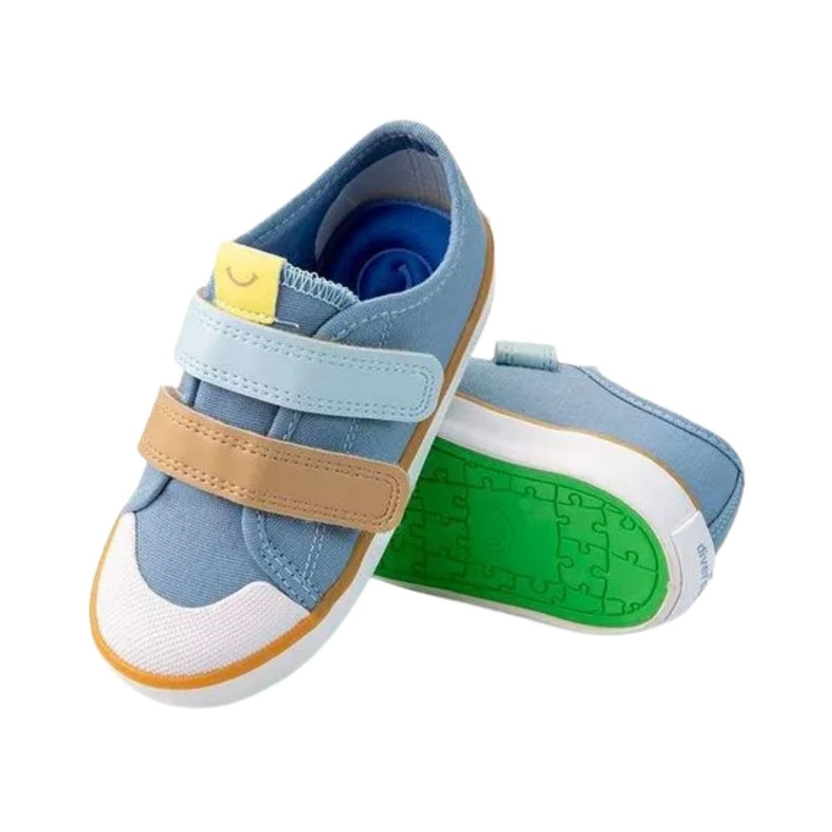 Tênis Casual com Tira Colante Infantil Menino Diversão DI2375 Baby Ale Azul Jeans Azul 4