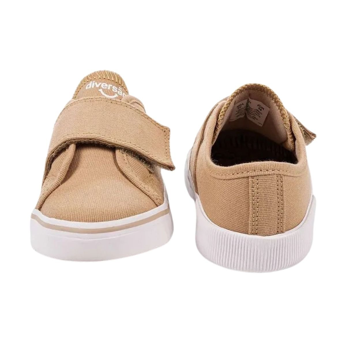 Tênis Casual com Tira Colante Infantil Menino Diversão DI1891 Smurf Baby Bege Bege 3