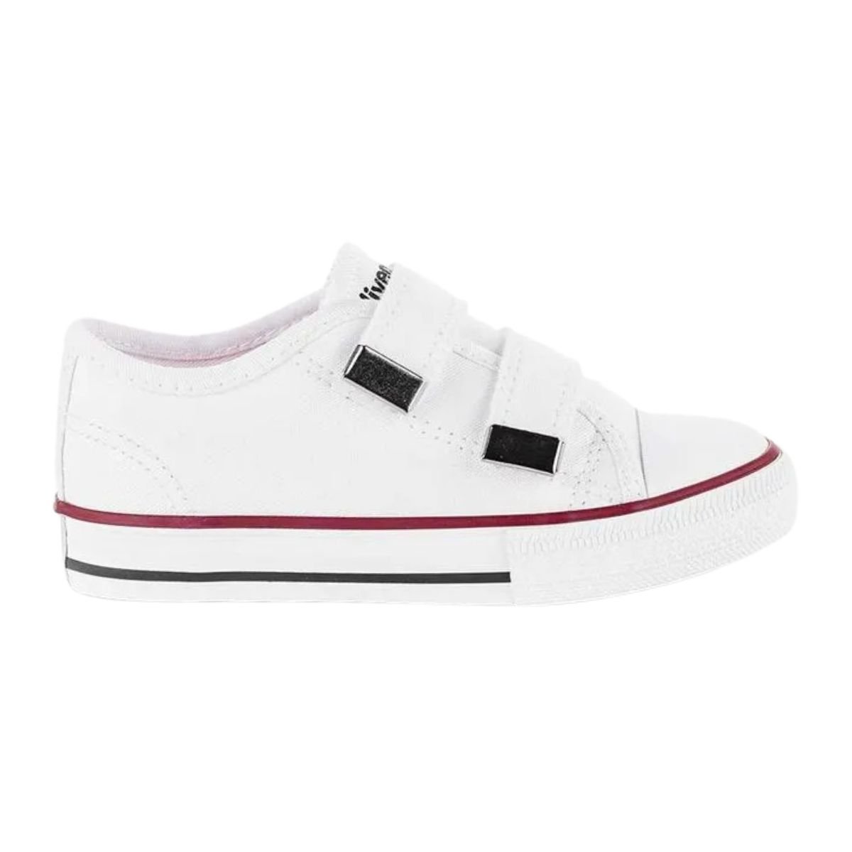 Tênis Casual com Tira Colante Infantil Menino Diversão DI0006 Canvas Velcro Branco