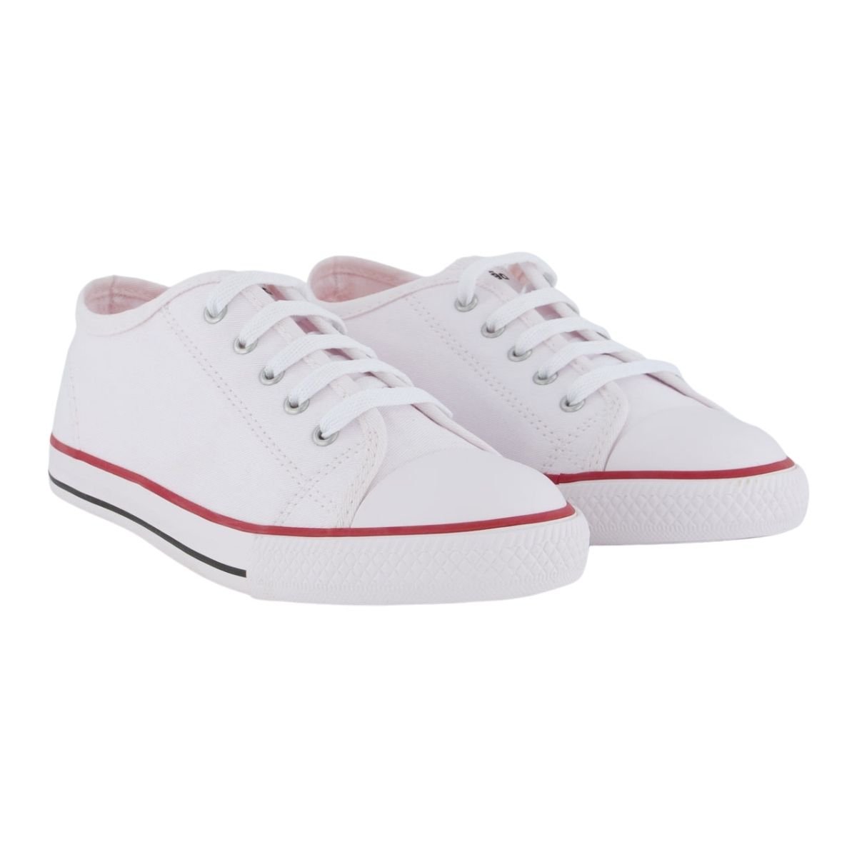 Tênis Casual Infantil Menino Diversão DI0002 Canvas Low Branco Branco 2