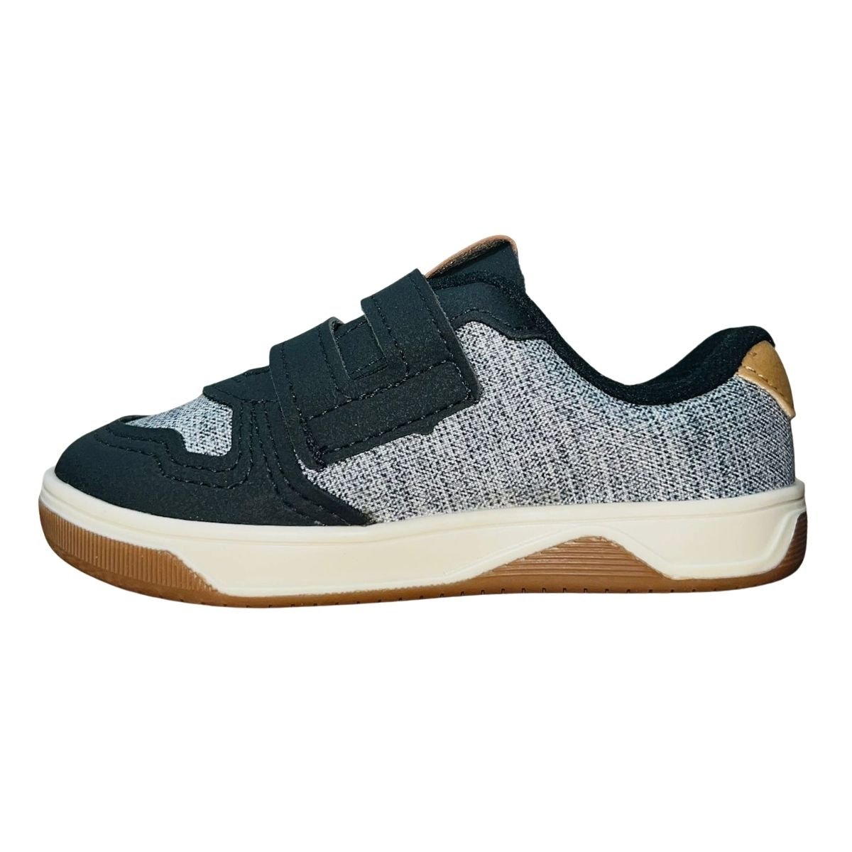 Tênis Casual com Tira Colante Infantil Menino Molekinho 2623.102 Cinza Preto Cinza 5