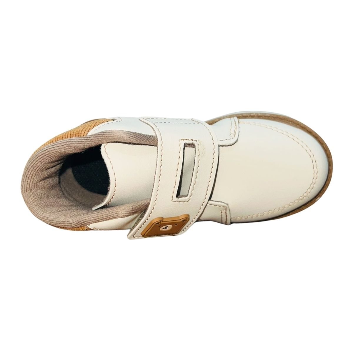 Bota Coturno Cano Médio Tratorado Infantil Menino Molekinho 2411.230 Creme Creme 4