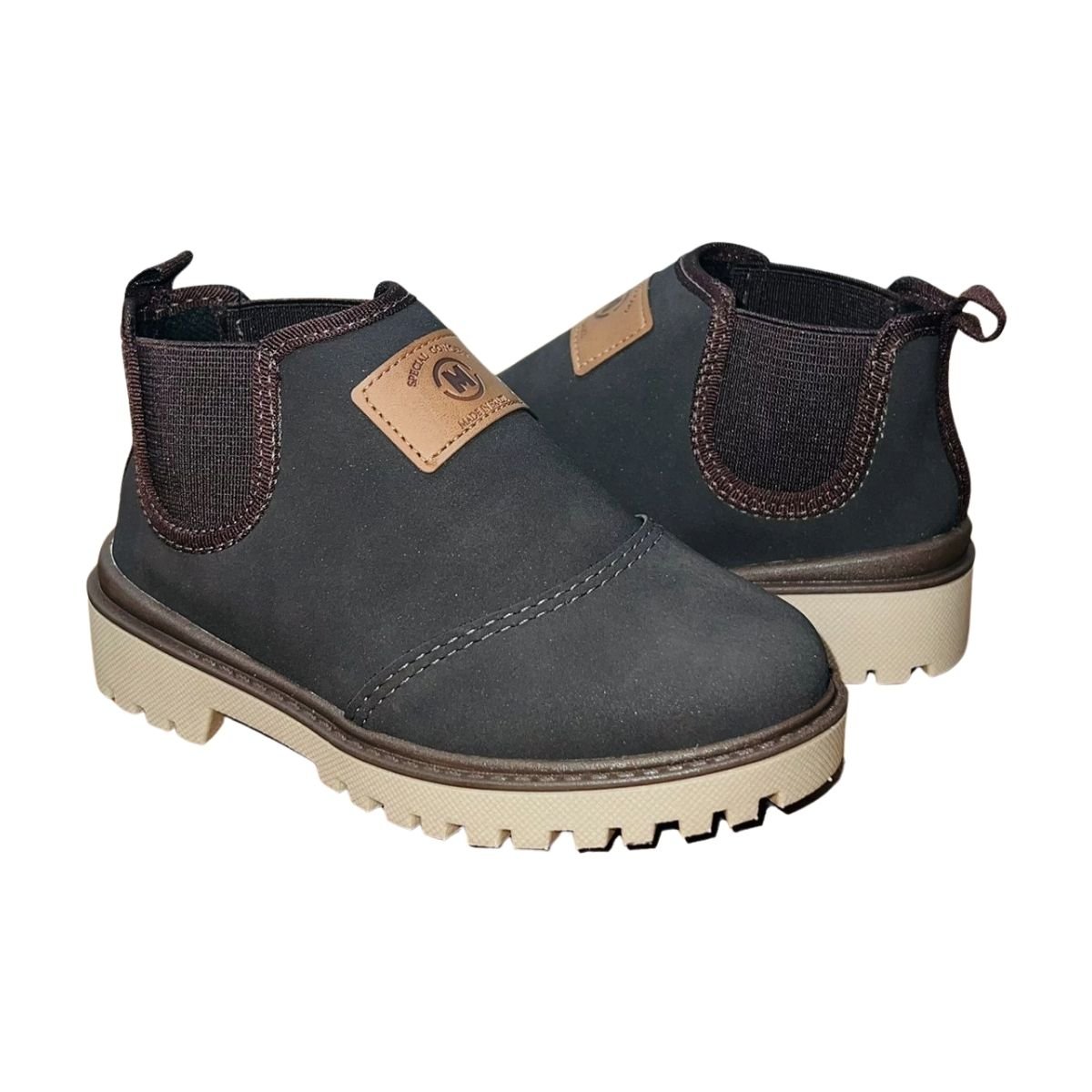 Bota Ankle Boots Cano Curto Infantil Menino Molekinho 2144.218 Marrom Marrom 2