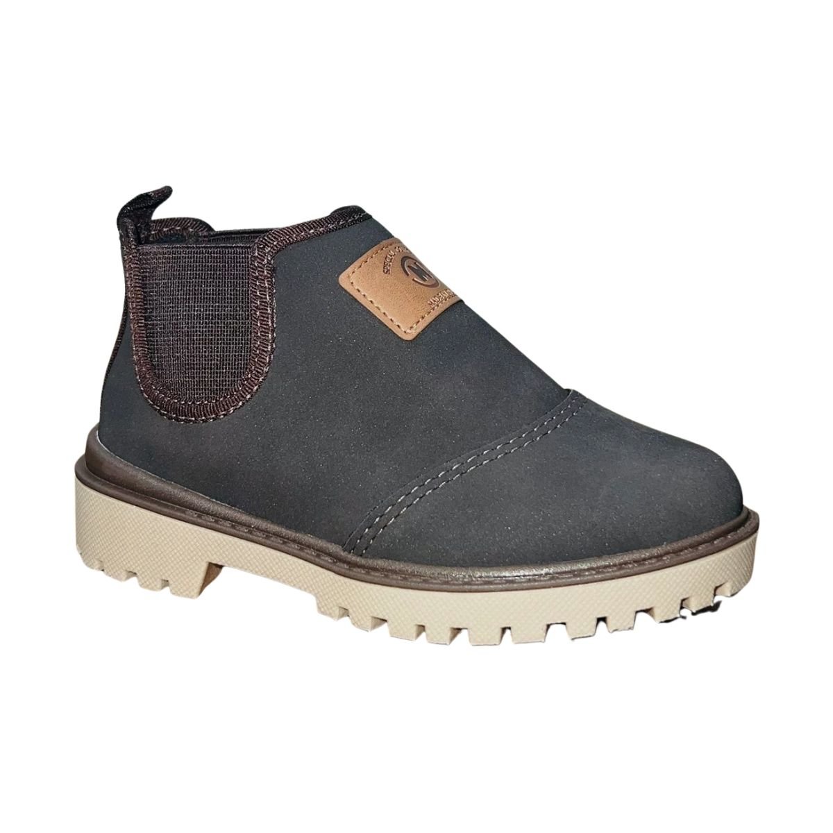 Bota Ankle Boots Cano Curto Infantil Menino Molekinho 2144.218 Marrom Marrom 3