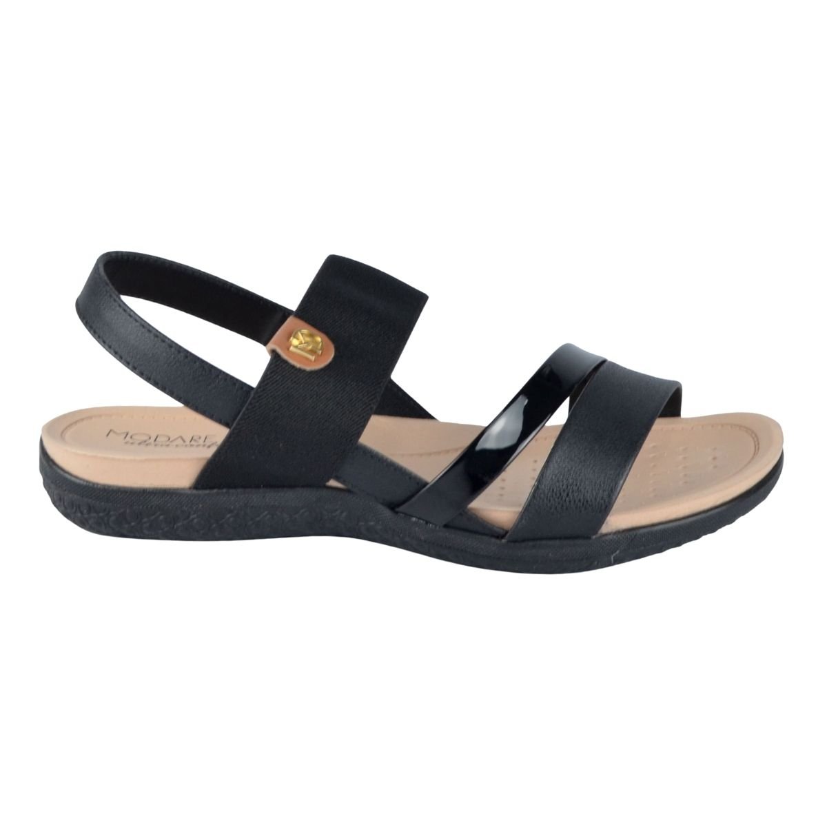Sandália Rasteira Feminino Modare 7125.233 Preto