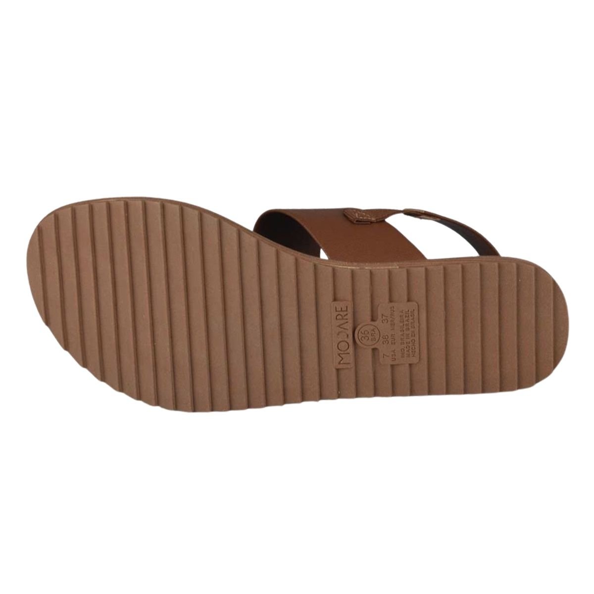 Sandália Rasteira com Pedrarias Feminino Modare 7141.120 Marrom Marrom 6