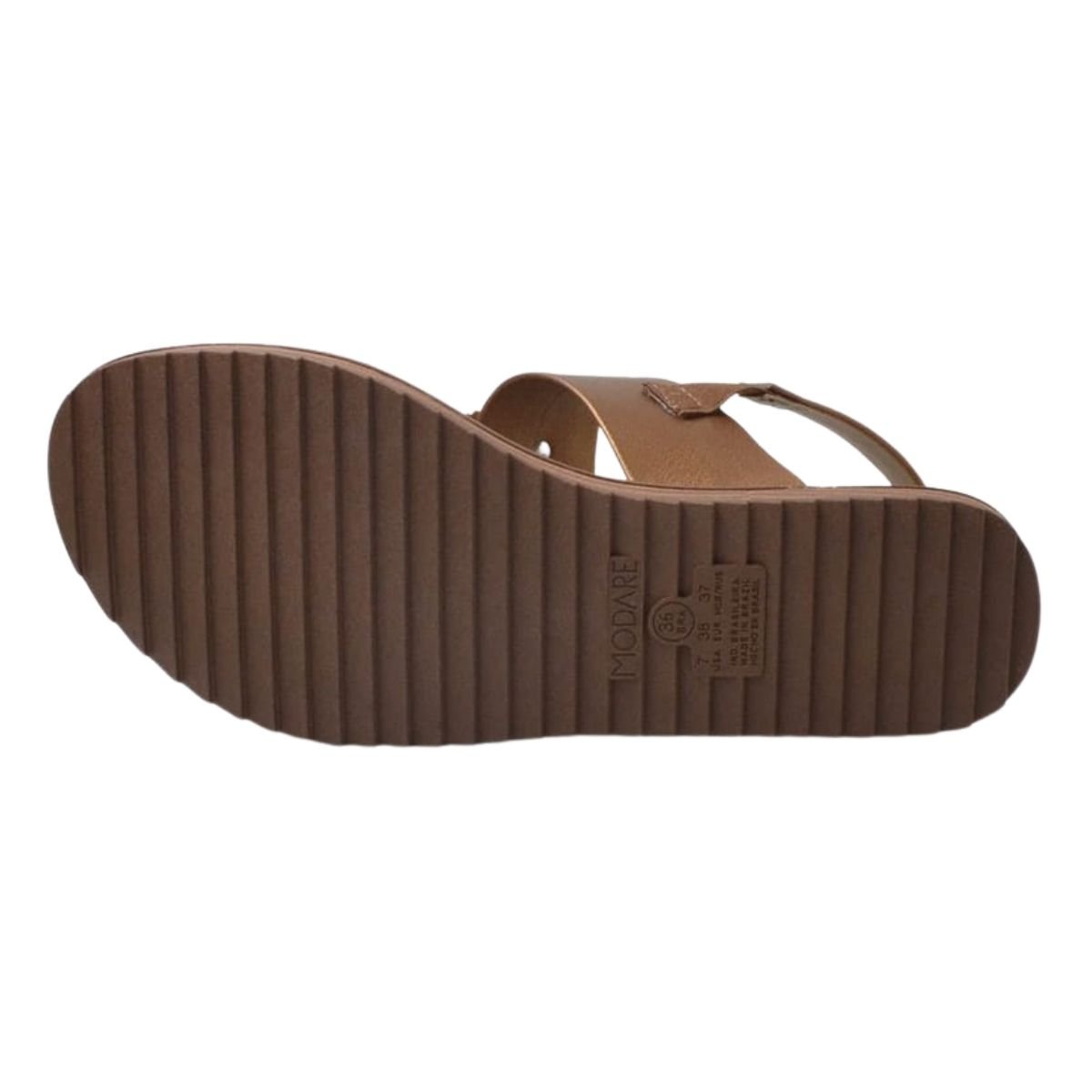 Sandália Rasteira com Pedrarias Feminino Modare 7141.120 Bronze Marrom 6