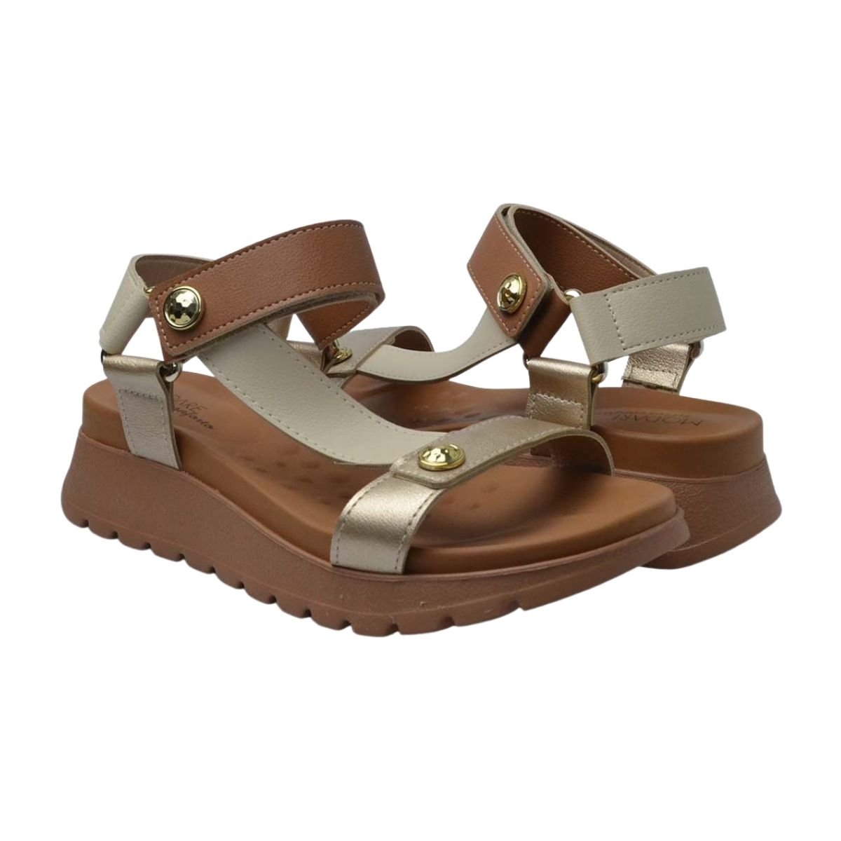 Sandália Plataforma Tratorada Feminino Modare 7198.101 Marrom Marrom 2