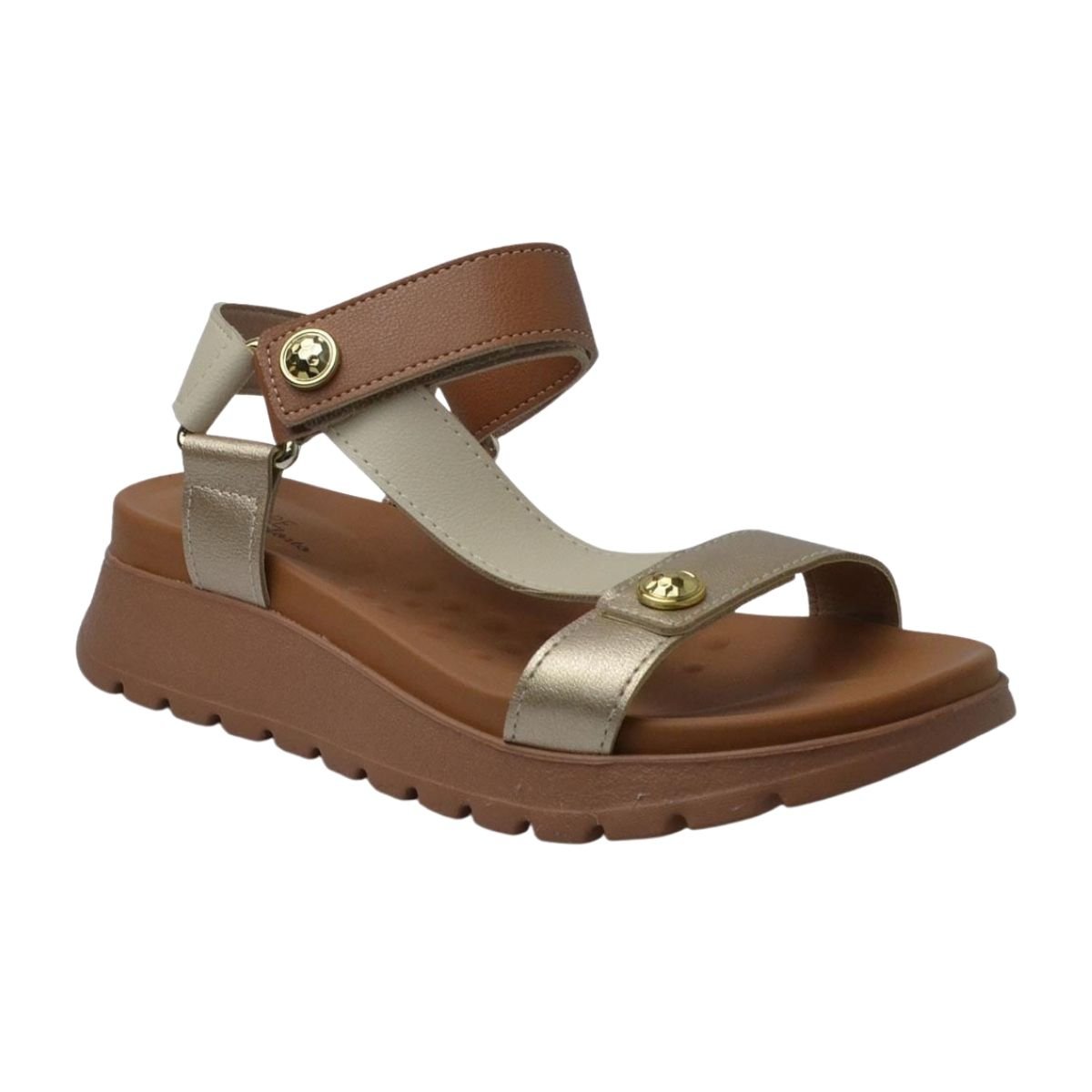 Sandália Plataforma Tratorada Feminino Modare 7198.101 Marrom Marrom 3