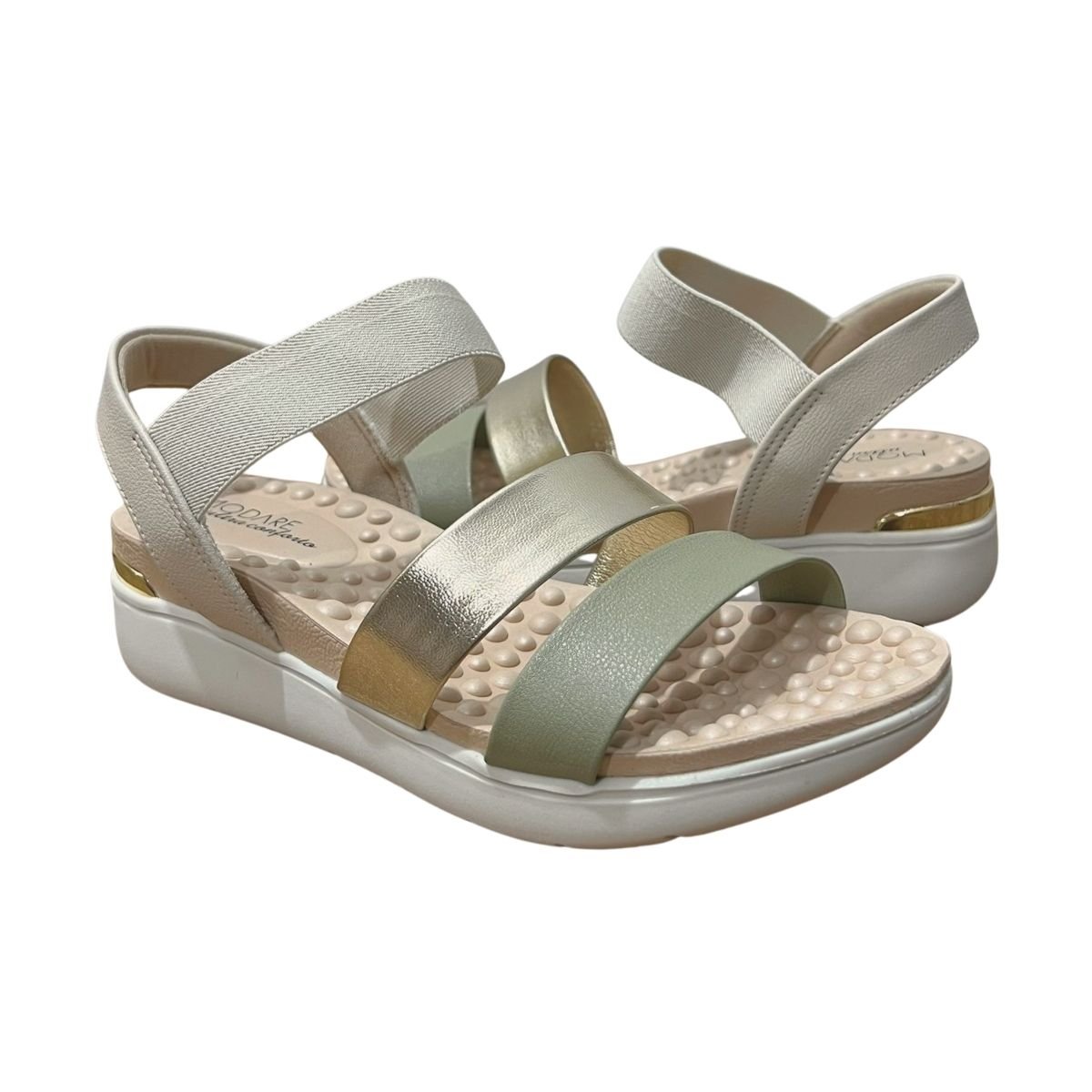 Sandália Plataforma Feminino Modare 7151.119 Creme Verde Creme 2