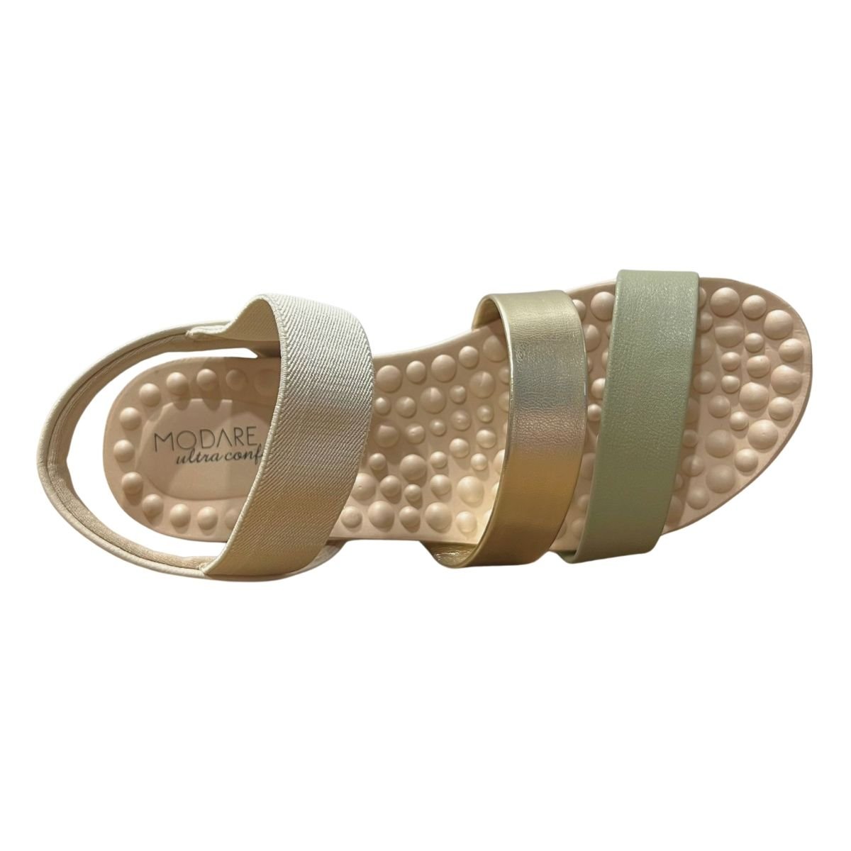 Sandália Plataforma Feminino Modare 7151.119 Creme Verde Creme 4