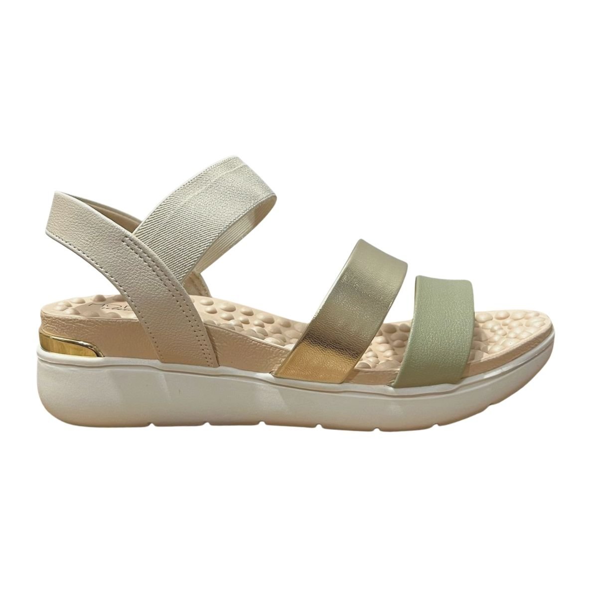 Sandália Plataforma Feminino Modare 7151.119 Creme Verde