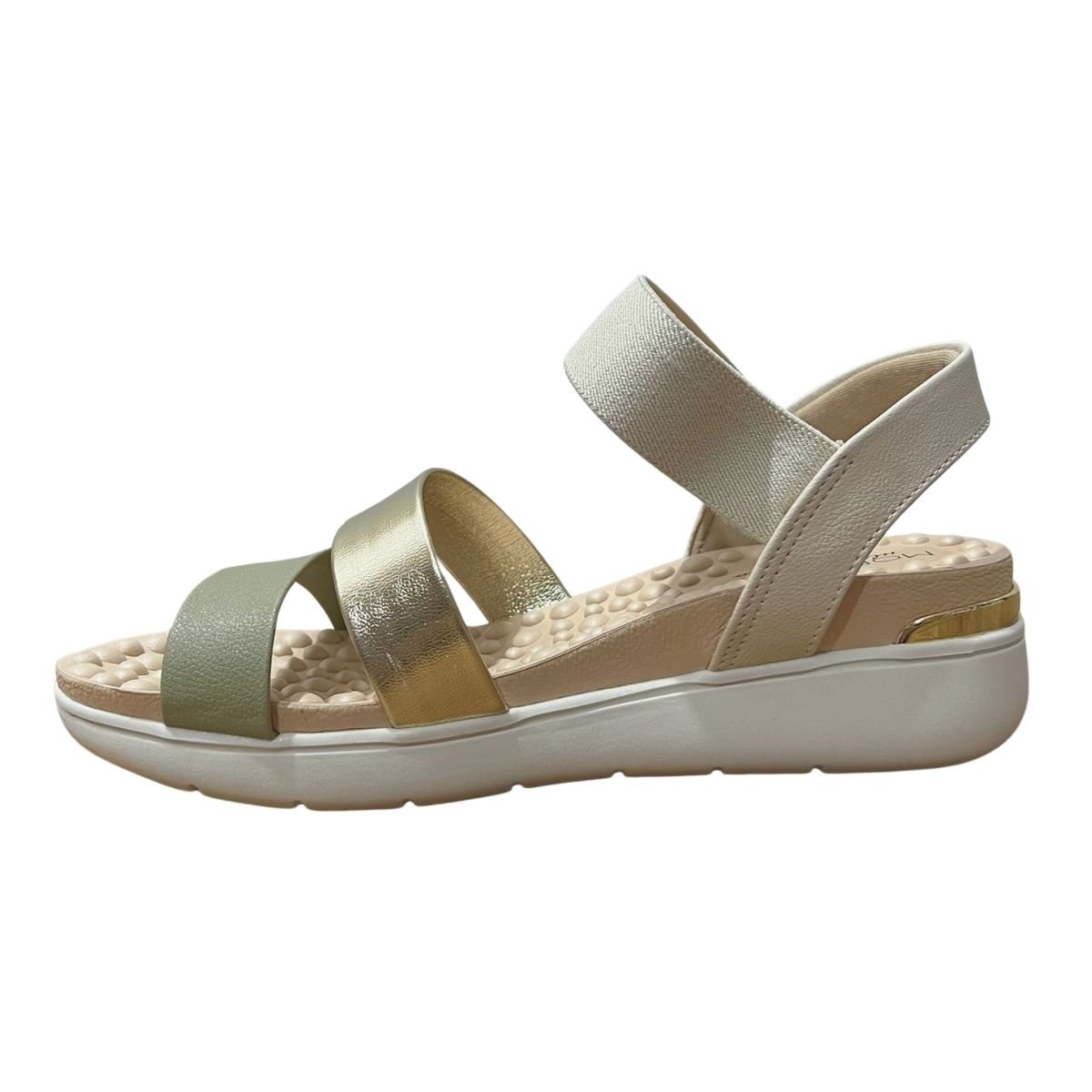 Sandália Plataforma Feminino Modare 7151.119 Creme Verde Creme 5