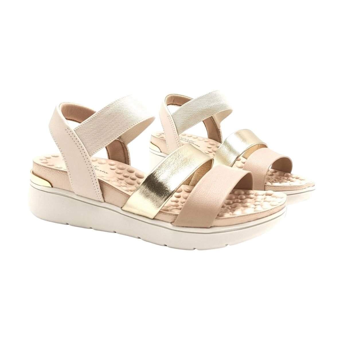 Sandália Plataforma Feminino Modare 7151.119 Creme Bege Creme 2