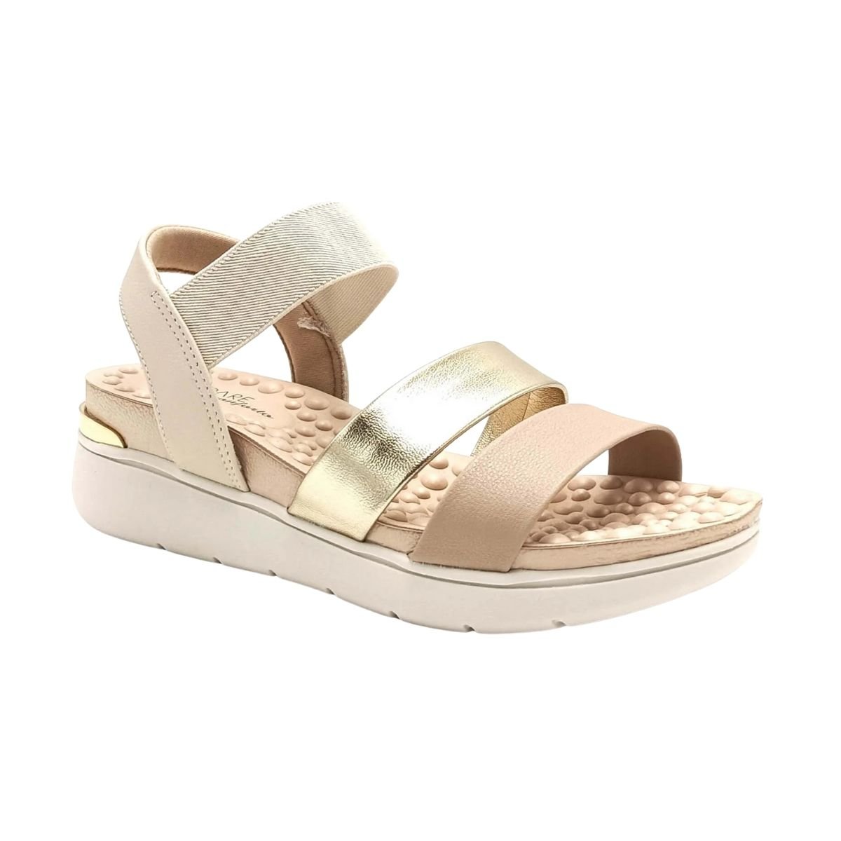 Sandália Plataforma Feminino Modare 7151.119 Creme Bege Creme 3