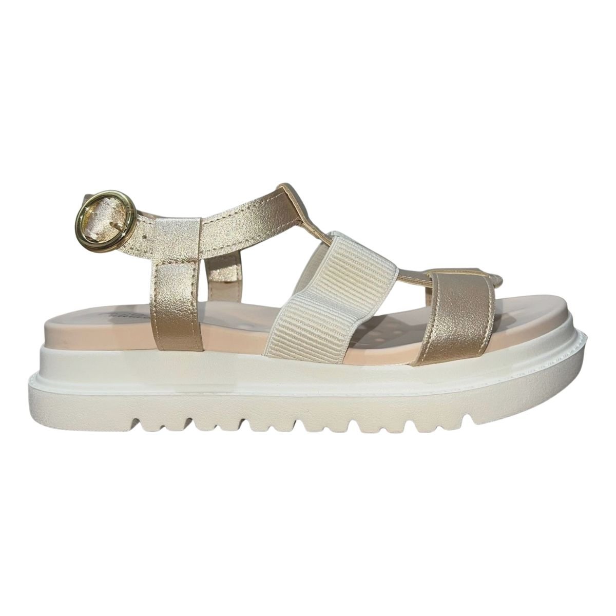 Sandália Plataforma Tratorada Feminino Modare 7200.101 Dourado