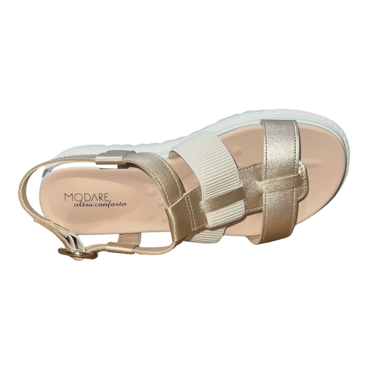 Sandália Plataforma Tratorada Feminino Modare 7200.101 Dourado Dourado 4