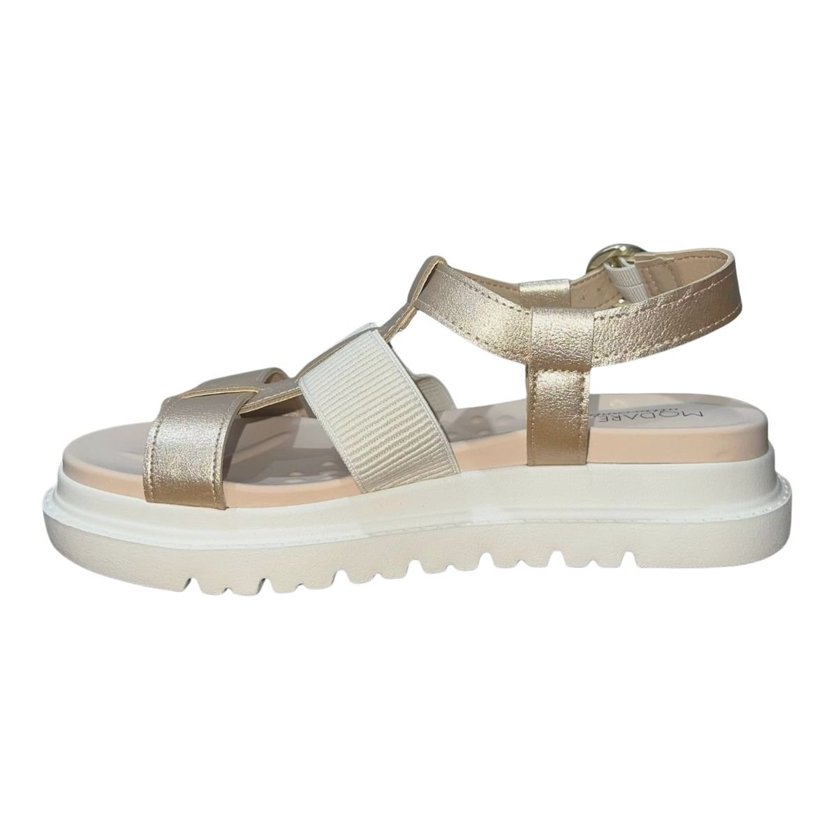 Sandália Plataforma Tratorada Feminino Modare 7200.101 Dourado Dourado 5