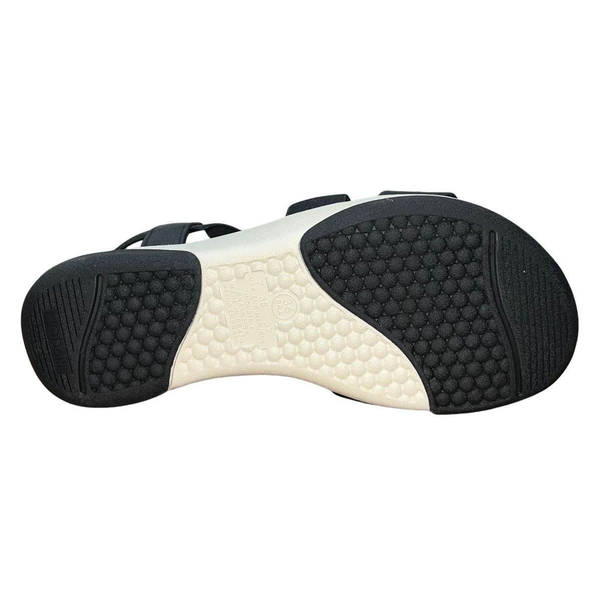 Sandália Plataforma Feminino Modare 7209.103 Preto Preto 6