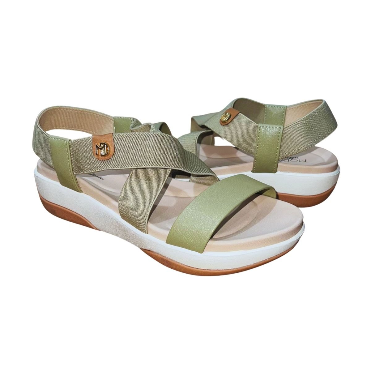 Sandália Plataforma Feminino Modare 7209.103 Verde Verde 2