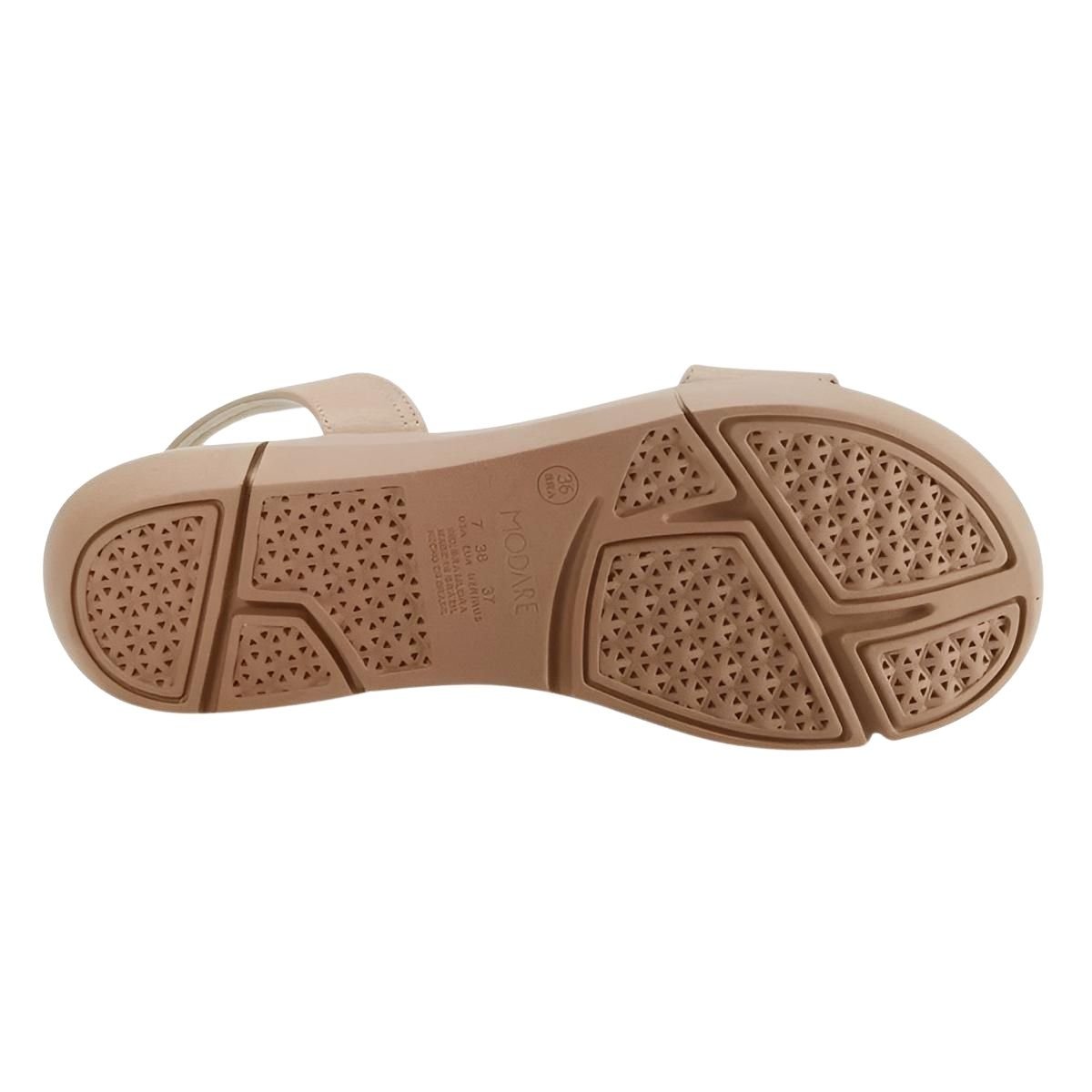 Sandália Flatform com Pedrarias Feminino Modare 7199.103 Nude Nude 5