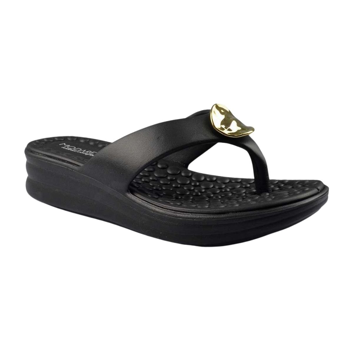 Chinelo Nuvem Plataforma Feminino Modare 7213.101 Preto Preto 3