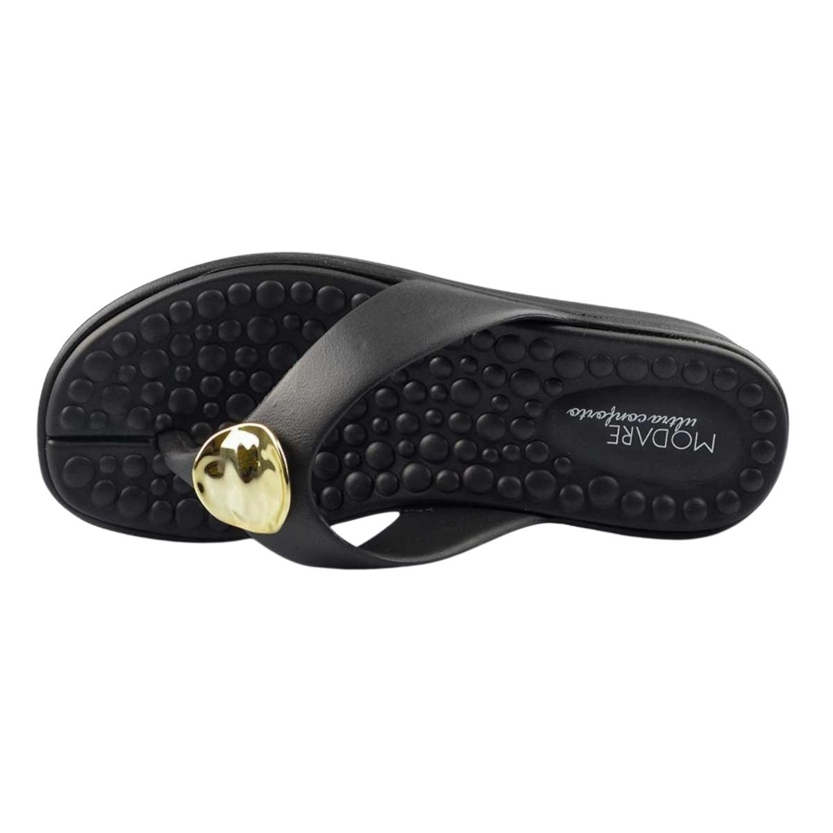 Chinelo Nuvem Plataforma Feminino Modare 7213.101 Preto Preto 4