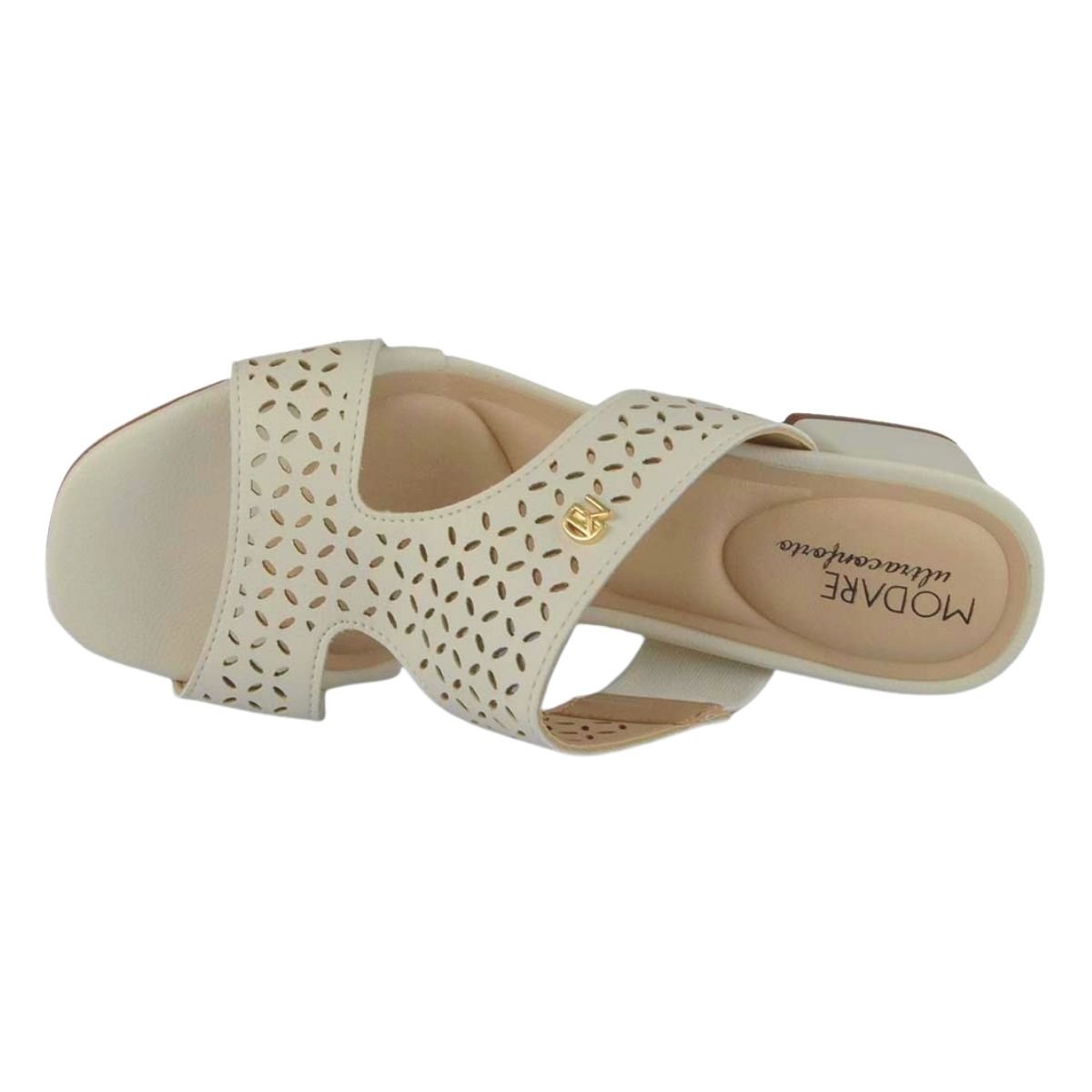 Tamanco de Salto Bloco Feminino Modare 7172.101 Branco Branco 4